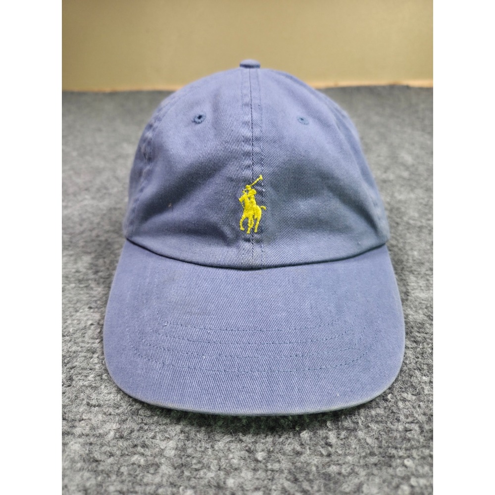 Polo by Ralph Lauren Navy Blue Baseball Cap with Yellow Logo